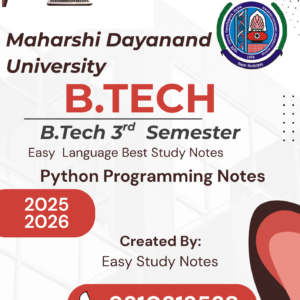 b.tech 3rd semester python programming notes