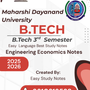 b.tech 3rd semester engineering economics notes
