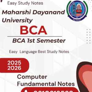 Bca 1st Semester computer notes