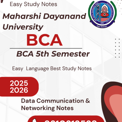 MDU | BCA 5th Semester Data Communication and Networking Notes PDF