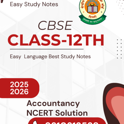 CBSE Class-12th Accountancy NCERT Solution PDF