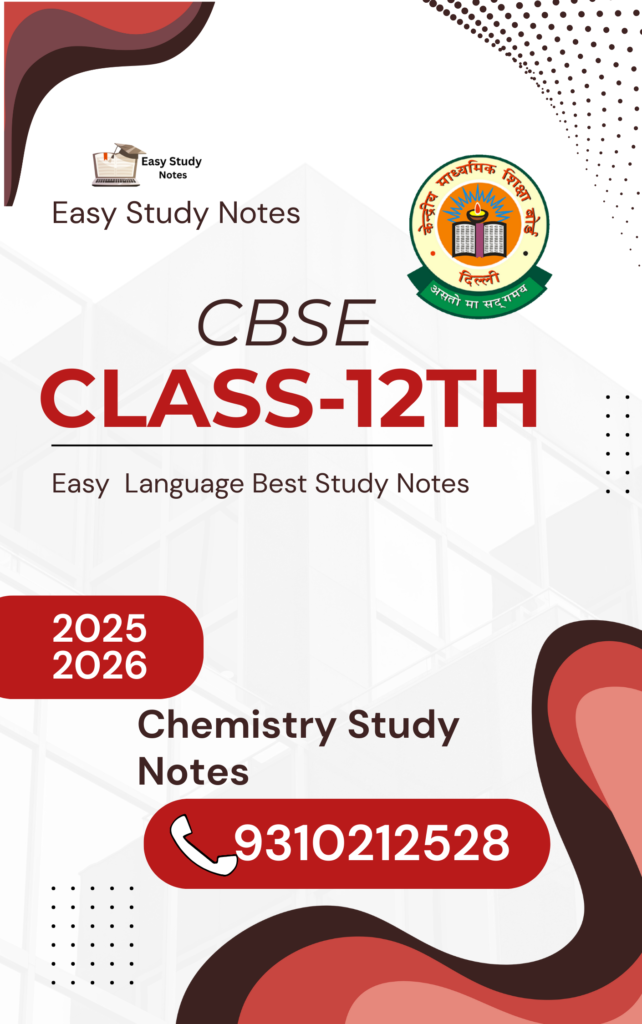 CBSE Class-12th Chemistry Notes PDF