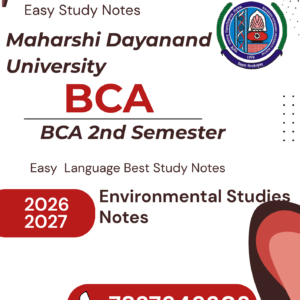 BCA 2nd Semester Environmental Studies Notes