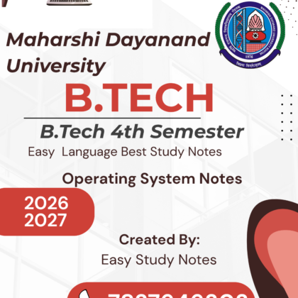 B.Tech 4th Semester Operating System Notes
