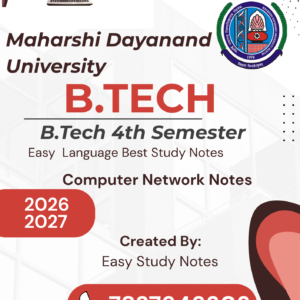 B.Tech 4th Semester Computer Networks Notes