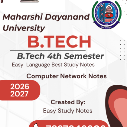 B.Tech 4th Semester Computer Networks Notes