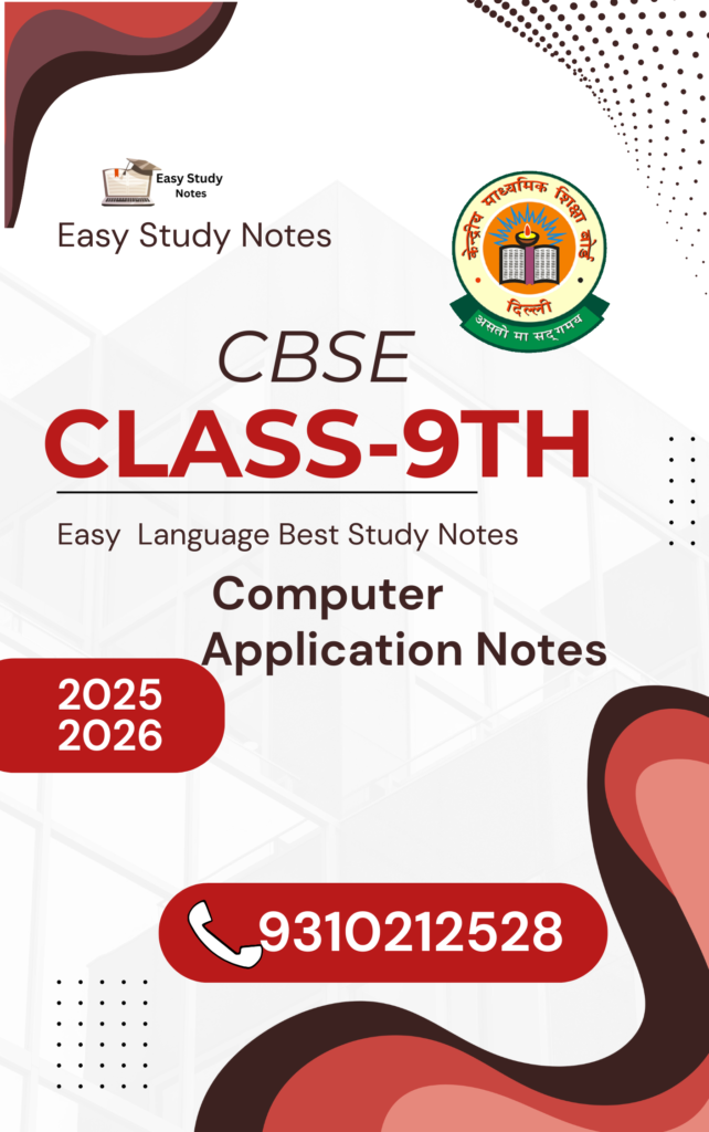 CBSE Class 9th Computer Application PDF