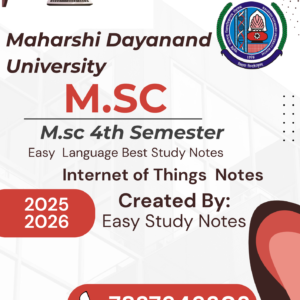 msc 4th semester internet of things notes