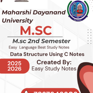 msc 2nd semester data structure using c notes