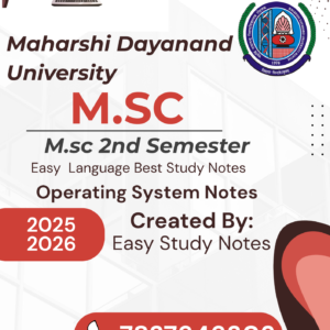 msc 2nd semester operating system notes