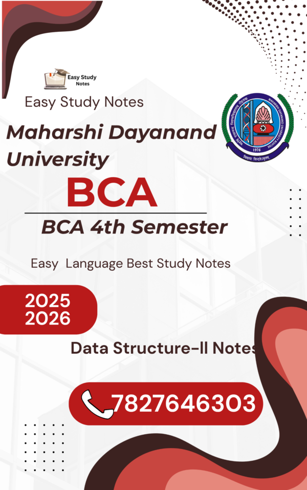 BCA 4th Sem Data Structure 2 Notes PDF | Easy Study Notes
