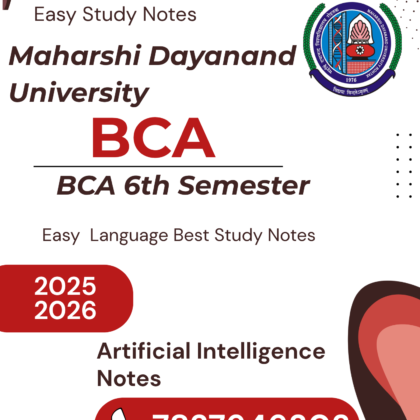 BCA 6th Semester Artificial Intelligence Notes