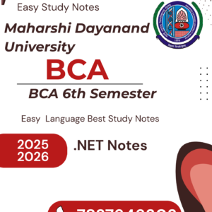 BCA 6th Semester .NET Notes
