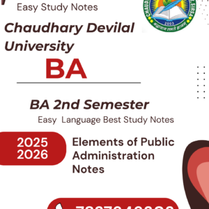 ba 2nd semester public administration notes