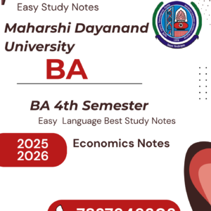 BA 4th Semester Economics notes