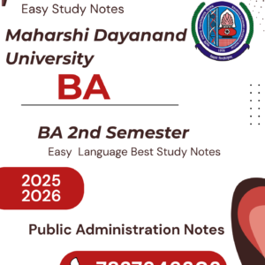 ba 2nd semester public administration notes