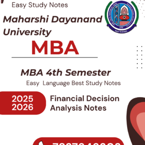 frinancial decision analysis notes