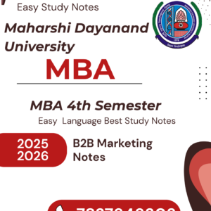 MBA 4th Semester B2B Marketing Notes