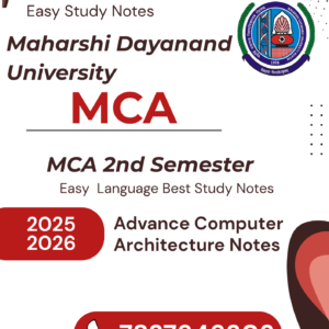 MCA 2nd Semester Advance Computer Architecture Notes
