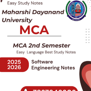 MCA 2nd Semester Software Engineering Notes