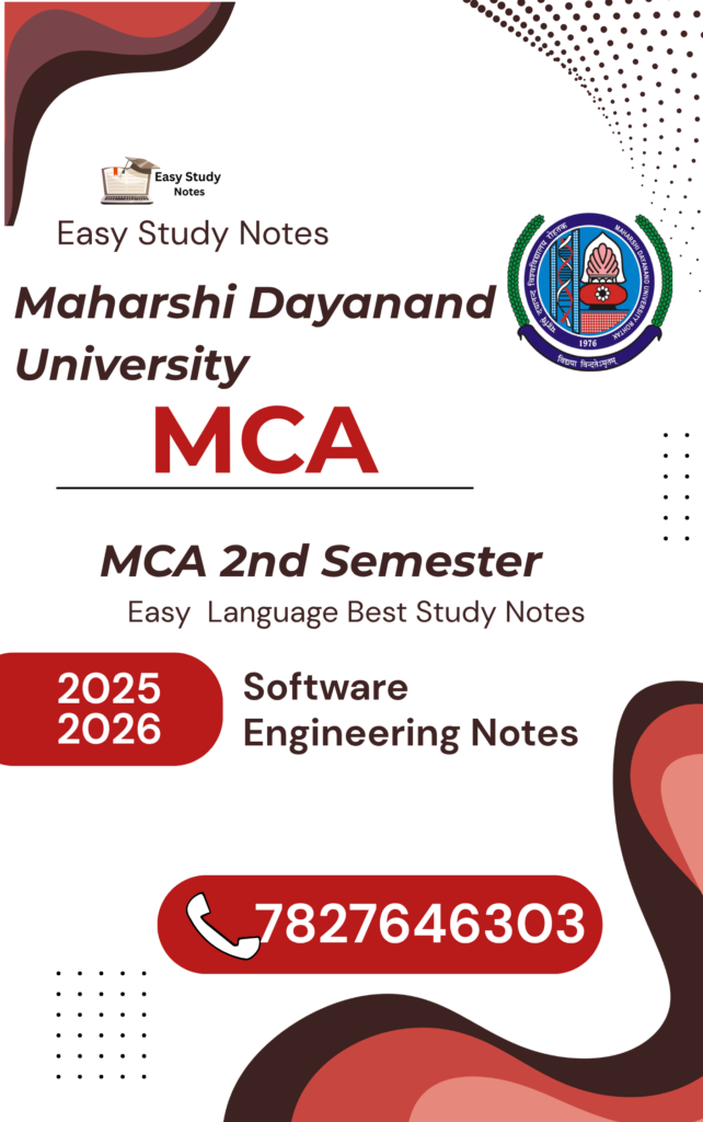 MCA 2nd Sem Software Engineering Notes PDF Download