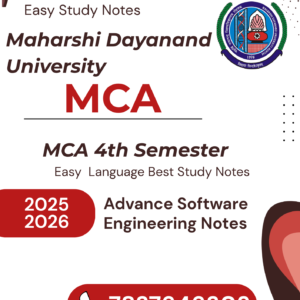 mca 4th semester advance software engineering notes