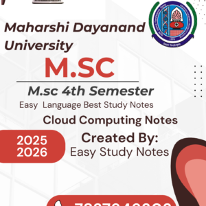 Msc 4th Semester Cloud Computing Notes