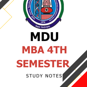 MBA 4th Semester Notes