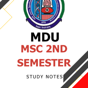 Msc 2nd Semester Notes