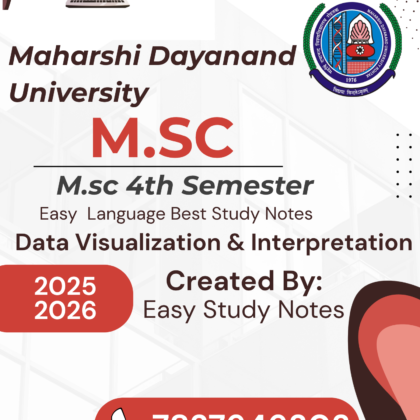 MDU | Msc 4th  Semester Data Visualization & Interpretation Notes PDF