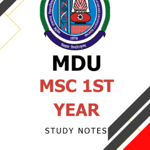 Msc 1st Year Notes